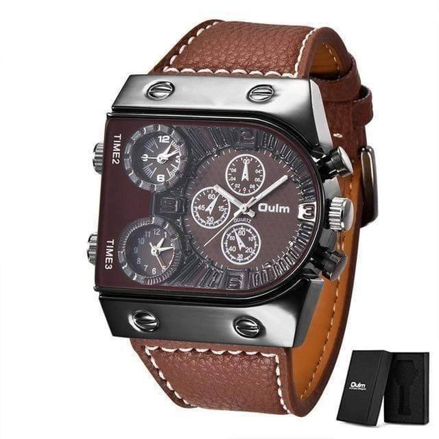 Militärische Herrenuhr mit mehreren Zeitzonen – Lamylie