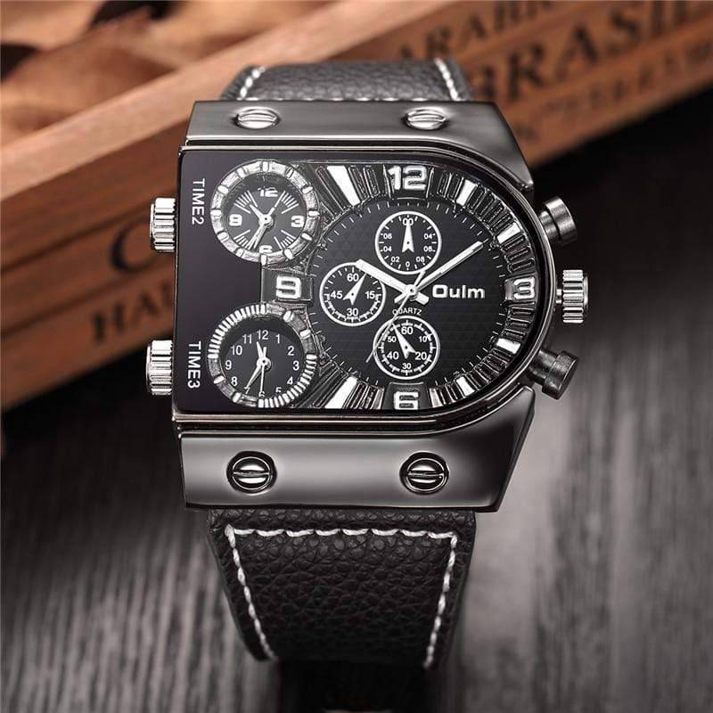 Militärische Herrenuhr mit mehreren Zeitzonen – Lamylie