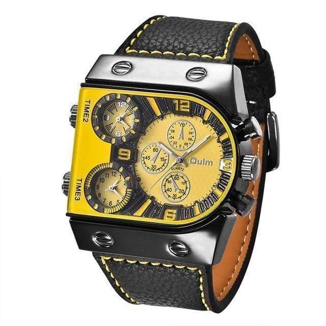 Militärische Herrenuhr mit mehreren Zeitzonen – Lamylie