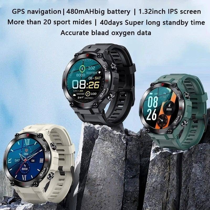 Multifunctional Fitness Tracker for Men - Outdoor GPS Smartwatch - Lamylie