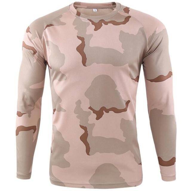 Langarm-Taktikshirt für Herren im Tarnmuster – Lamylie