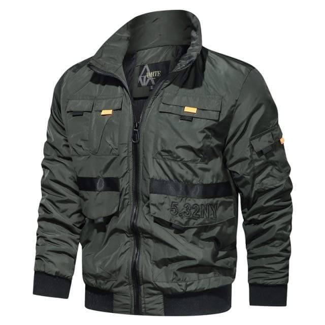 Blouson bomber tactique pour homme destiné aux activités de plein air – coupe-vent – Lamylie