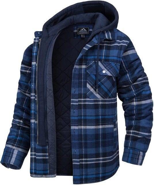 Flannel Jacket with Quilted Lining for Men - Lamylie