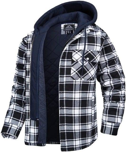 Flannel Jacket with Quilted Lining for Men - Lamylie