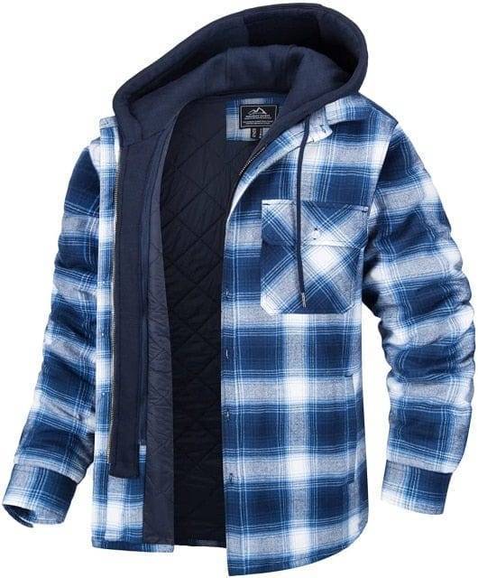 Flannel Jacket with Quilted Lining for Men - Lamylie