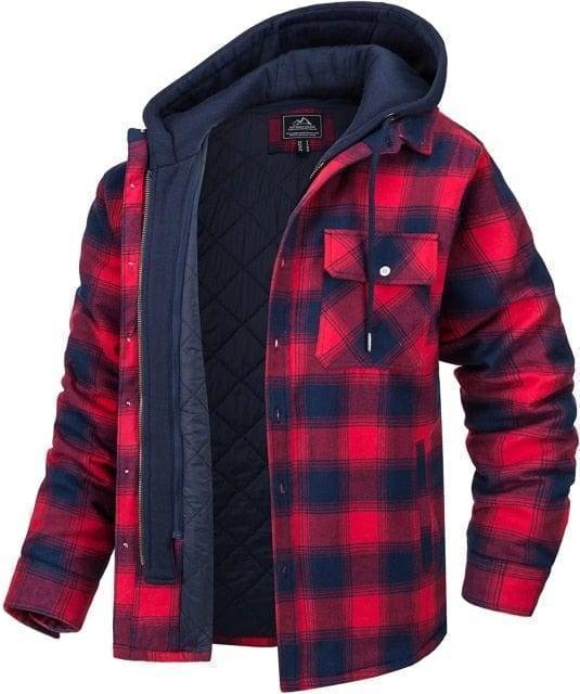 Flannel Jacket with Quilted Lining for Men - Lamylie