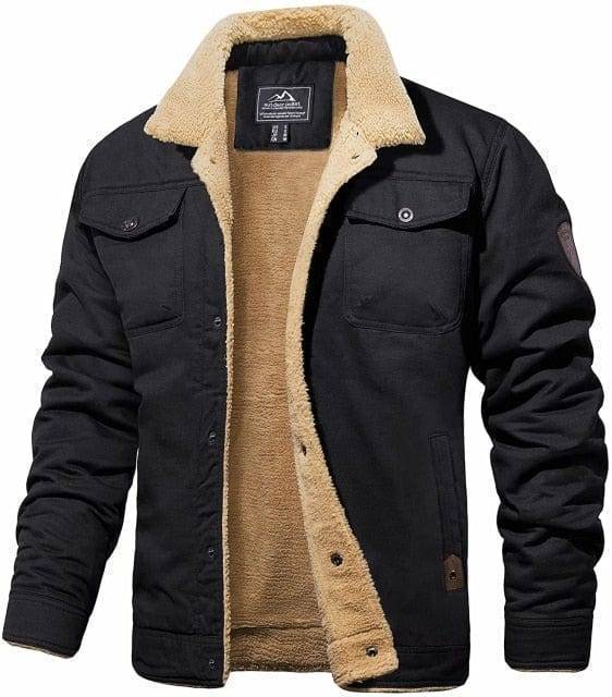 Men's Trucker Parka Jacket with Sherpa Lining – Durable Design - Lamylie