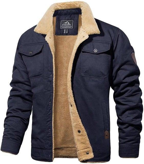Men's Trucker Parka Jacket with Sherpa Lining – Durable Design - Lamylie