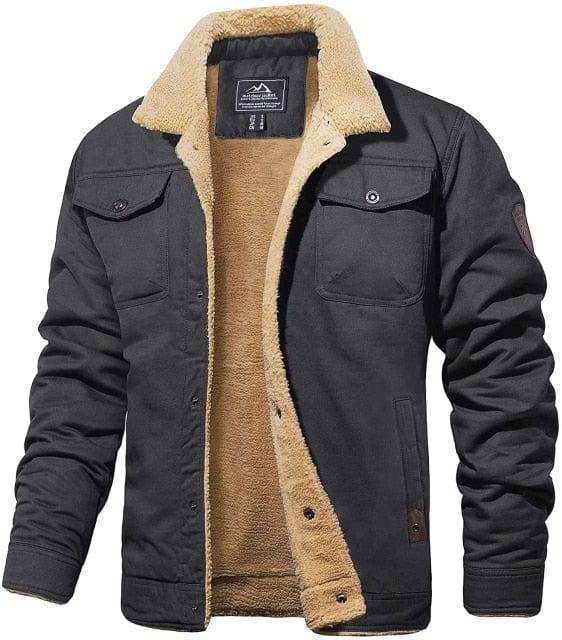 Men's Trucker Parka Jacket with Sherpa Lining – Durable Design - Lamylie