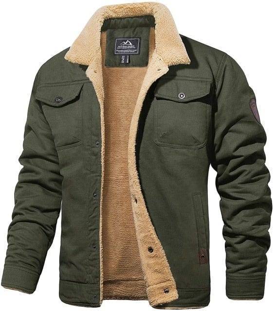 Men's Trucker Parka Jacket with Sherpa Lining – Durable Design - Lamylie