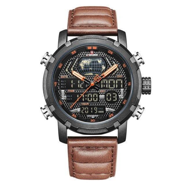 Herren-Lederuhr mit Quarzwerk für einen aktiven Lebensstil – Lamylie