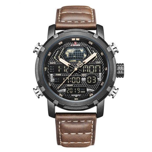 Herren-Lederuhr mit Quarzwerk für einen aktiven Lebensstil – Lamylie