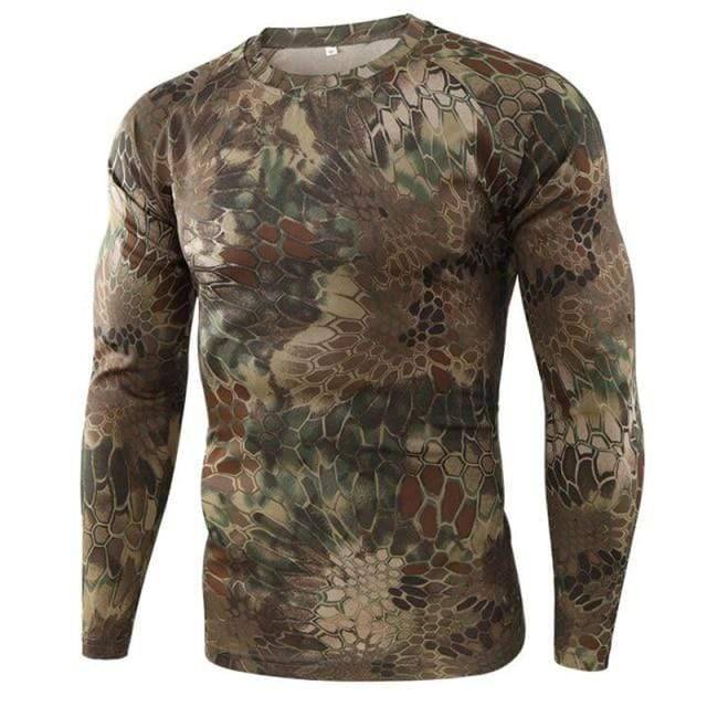 Langarm-Taktikshirt für Herren im Tarnmuster – Lamylie