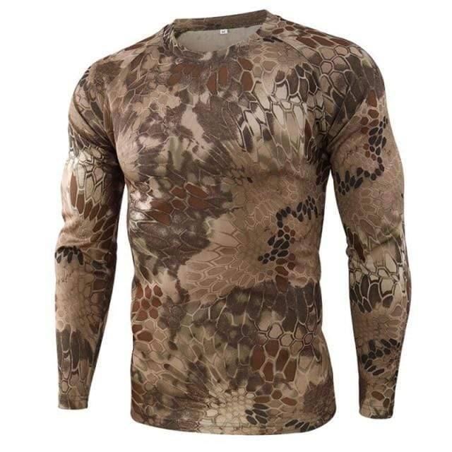 Langarm-Taktikshirt für Herren im Tarnmuster – Lamylie
