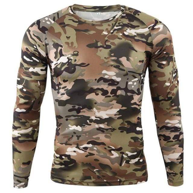 Langarm-Taktikshirt für Herren im Tarnmuster – Lamylie