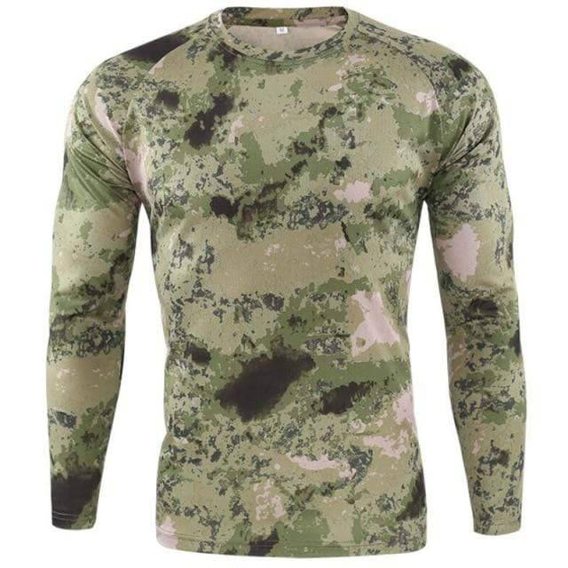 Langarm-Taktikshirt für Herren im Tarnmuster – Lamylie