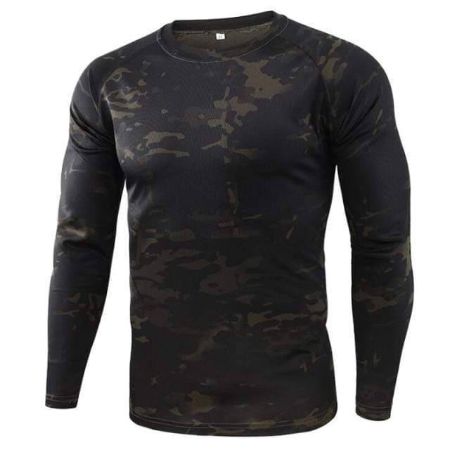 Langarm-Taktikshirt für Herren im Tarnmuster – Lamylie