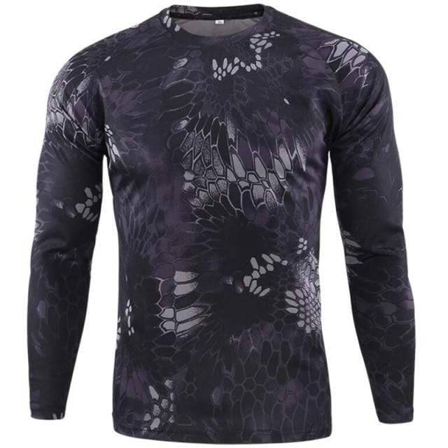 Langarm-Taktikshirt für Herren im Tarnmuster – Lamylie