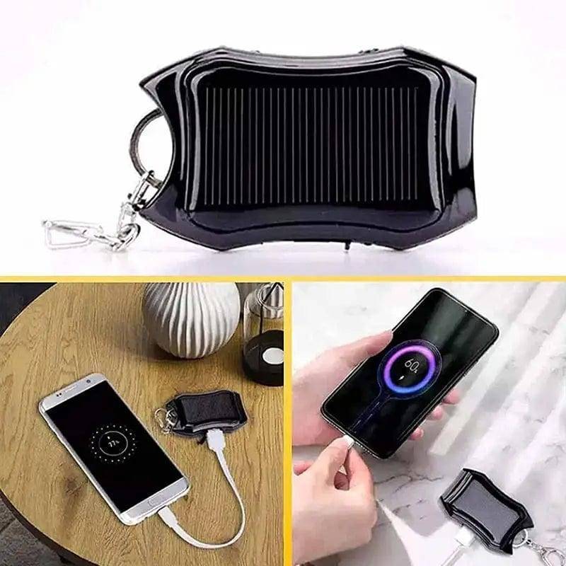 Kompakt, napelemes kulcstartós powerbank 1500mAh kapacitással és LED-fénnyel - Lamylie