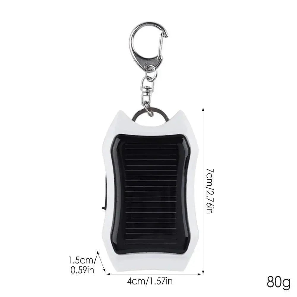 Kompakt, napelemes kulcstartós powerbank 1500mAh kapacitással és LED-fénnyel - Lamylie