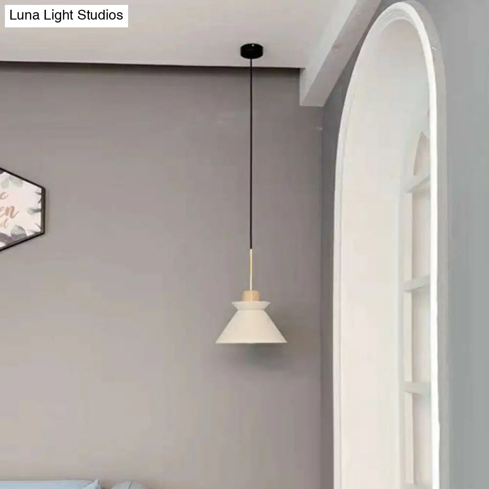 Concrete Pendant Lamp with Wooden Fixture | Minimalist Design for Dining Room - Lamylie