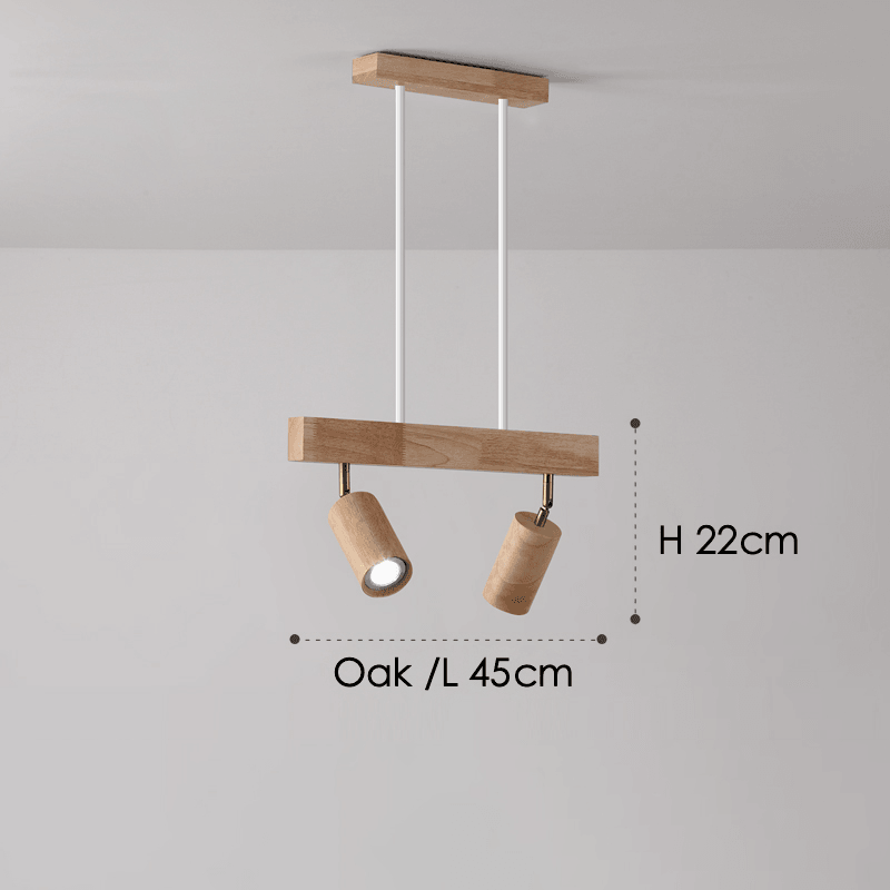 Modulární dřevěné stropní svítidlo s nastavitelným světlem | Skandinávský design – Lamylie