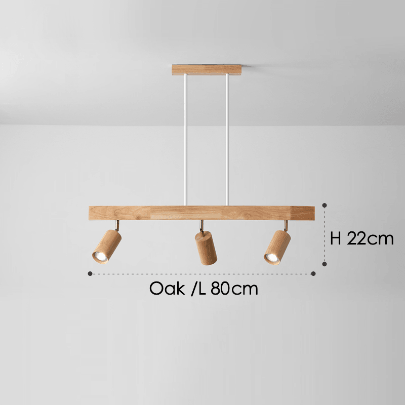 Modulär taklampa i trä med justerbart ljus | Skandinavisk design – Lamylie