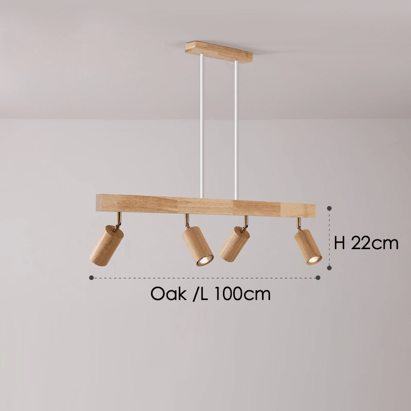 Modulär taklampa i trä med justerbart ljus | Skandinavisk design – Lamylie