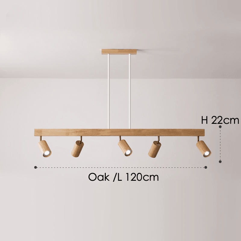 Modulär taklampa i trä med justerbart ljus | Skandinavisk design – Lamylie