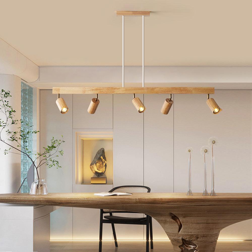 Modulär taklampa i trä med justerbart ljus | Skandinavisk design – Lamylie