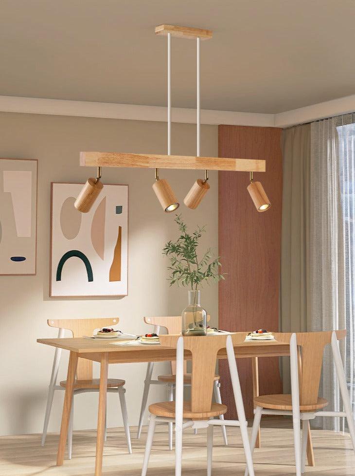 Modulär taklampa i trä med justerbart ljus | Skandinavisk design – Lamylie