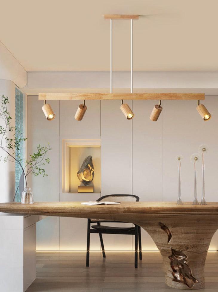 Modulär taklampa i trä med justerbart ljus | Skandinavisk design – Lamylie