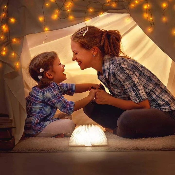 Lampka LED do książki z ciepłym światłem | Dekoracyjna drewniana lampka w kształcie książki do nastrojowego oświetlenia - Lamylie