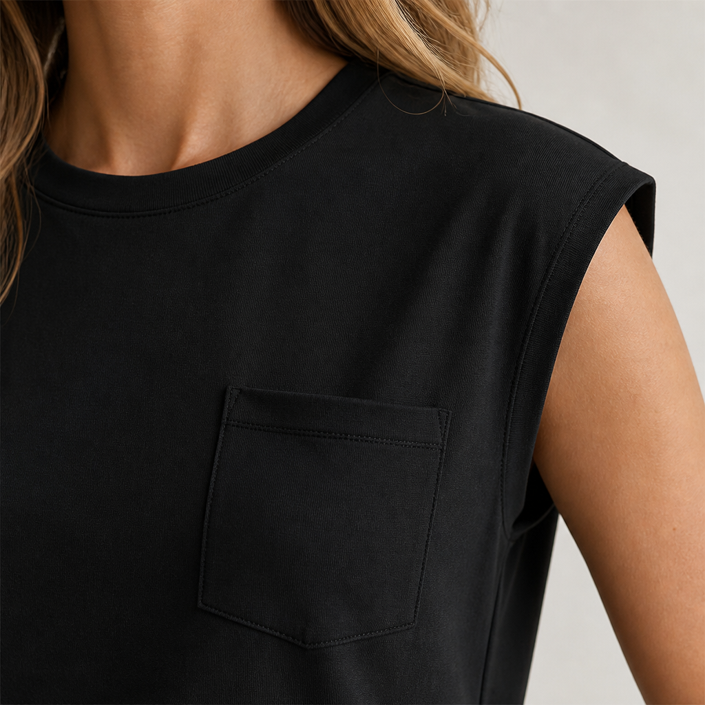 Mirelle – Müheloses Set aus ärmellosem Oberteil und Hose mit weitem Bein – Lamylie