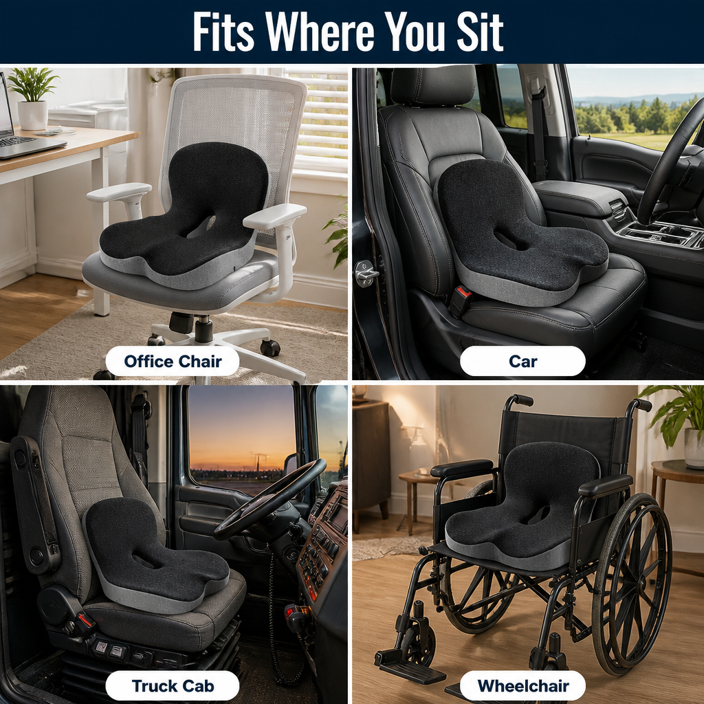 FlexiSeat — Cradle Your Back and Tailbone Through Long Sit Sessions - Lamylie