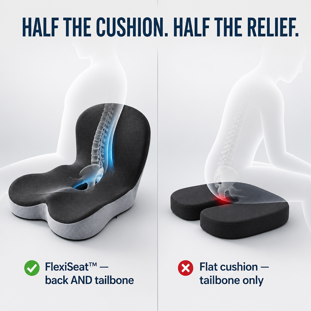FlexiSeat — Cradle Your Back and Tailbone Through Long Sit Sessions - Lamylie