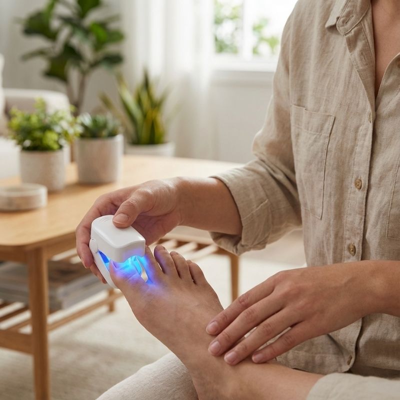 Appareil de soin des ongles à lumière bleue et proche infrarouge pour le traitement des mycoses - Lamylie