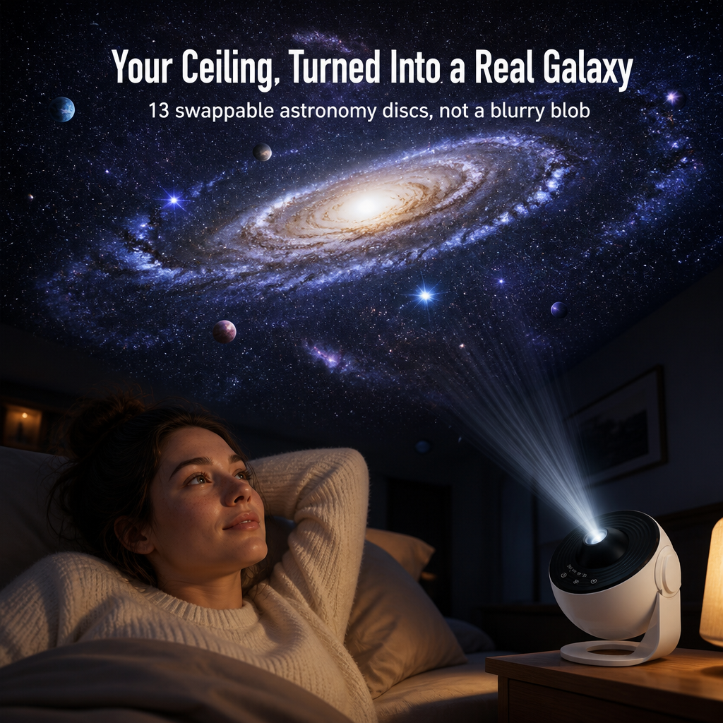 CelestiWave — Verwandeln Sie jeden Raum in ein Planetarium mit 13 echten Galaxien-Scheiben - Lamylie