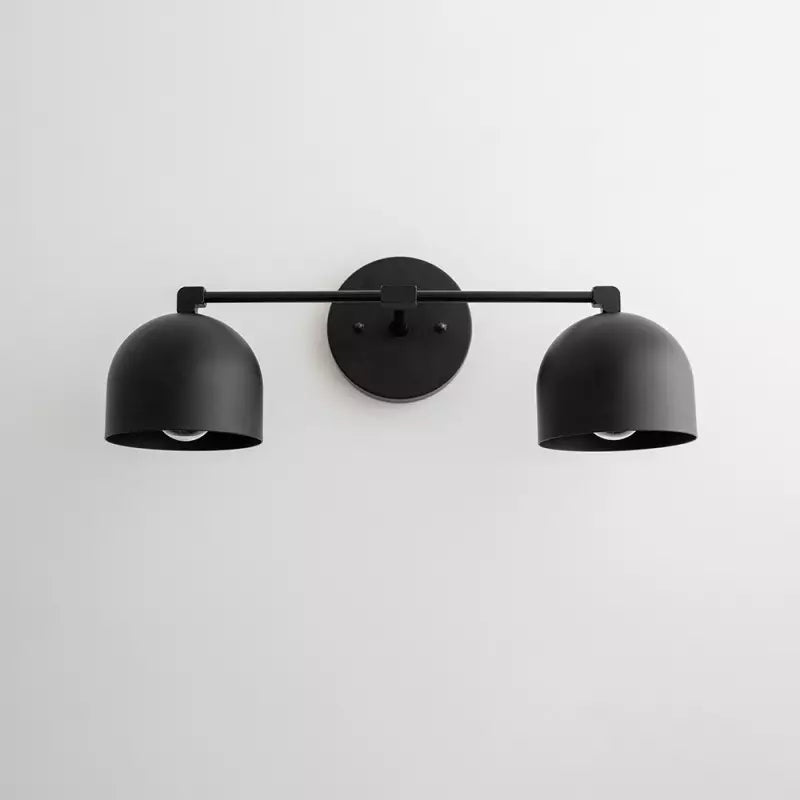 Lampada da parete in metallo con paralume sferico | Lampada dall’atmosfera scandinava per bagno, camera da letto e soggiorno | Illuminazione da parete moderna nera, oro e ottone - Lamylie