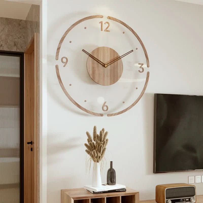Horloge murale nordique en bois naturel – Design silencieux - Lamylie