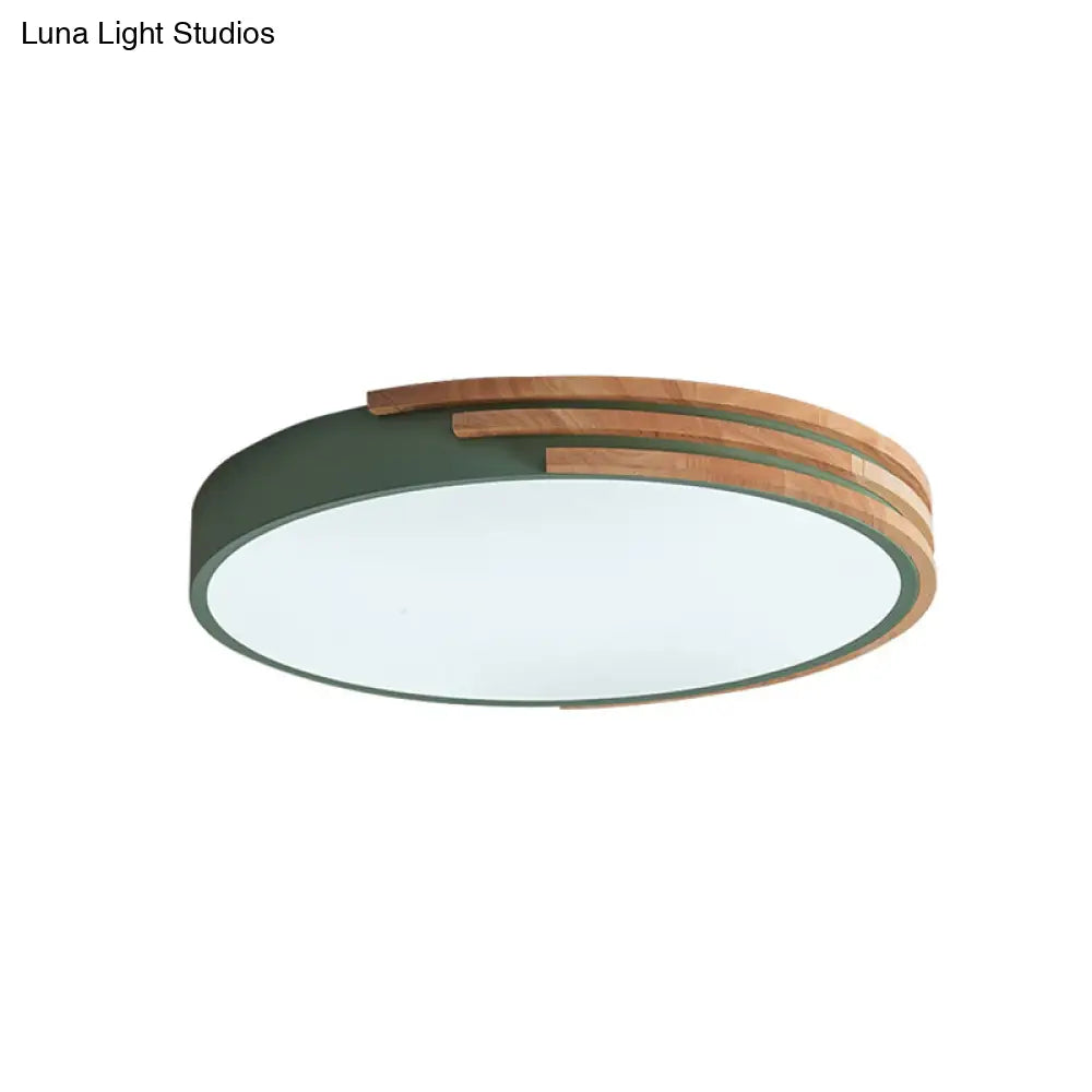 Round Ceiling Lamp Wood & Acrylic | Scandinavian Style 40cm - Lamylie