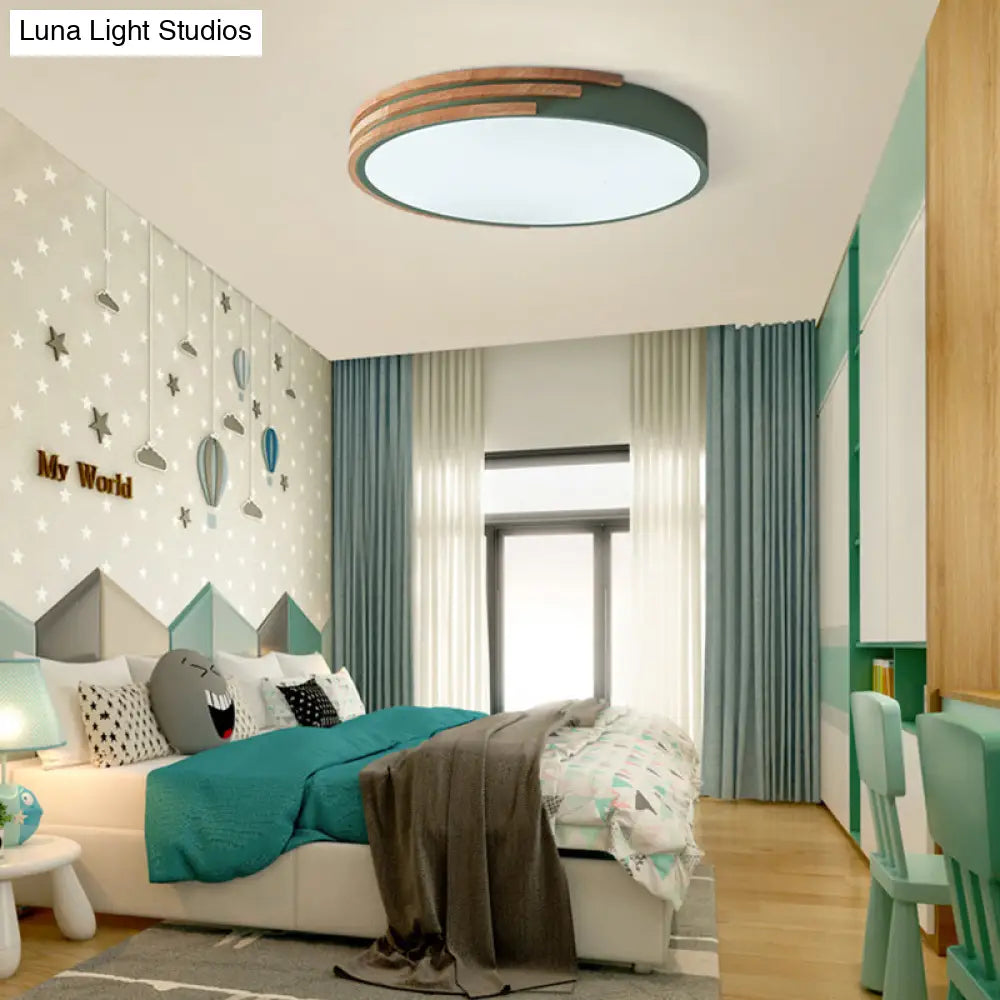 Round Ceiling Lamp Wood & Acrylic | Scandinavian Style 40cm - Lamylie
