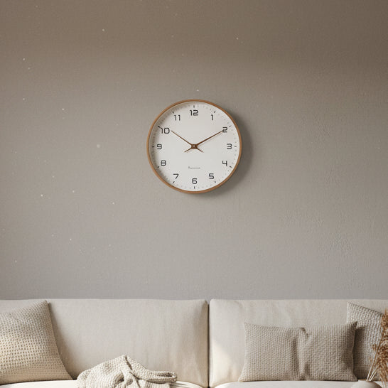 Horloge murale en bois au design moderne avec mécanisme silencieux - Lamylie