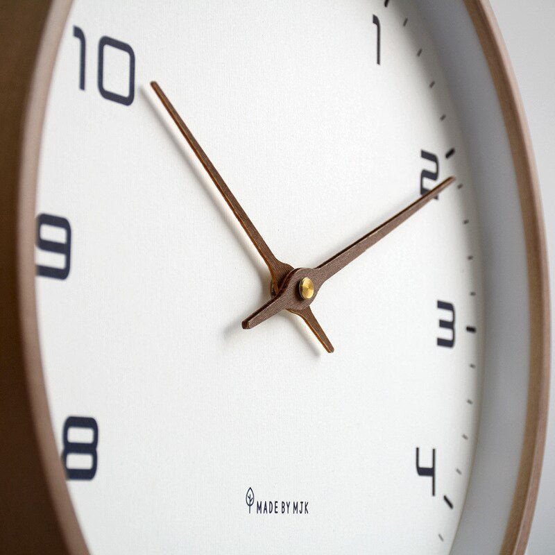 Horloge murale scandinave en bois | Mouvement silencieux · Horloge minimaliste · Touches naturelles pour le salon, la chambre ou le bureau · Lecture de l’heure élégante · Design épuré – Lamylie