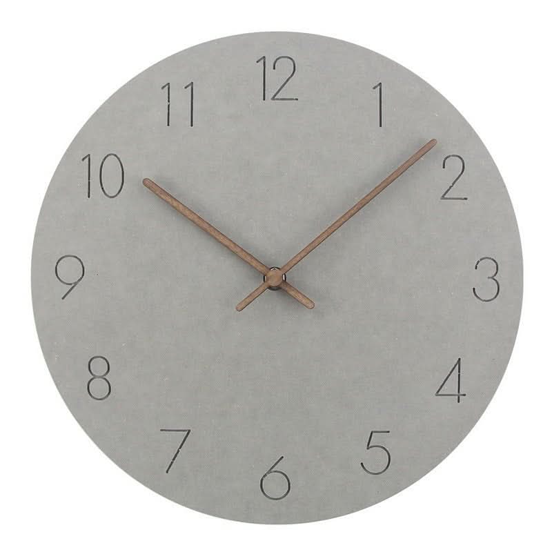 Modern Interior Wall Clock in Natural Wood – Nordic Silent Design - Lamylie