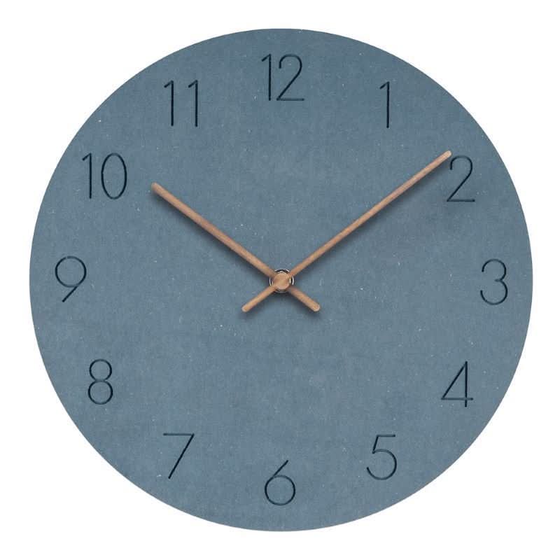 Modern Interior Wall Clock in Natural Wood – Nordic Silent Design - Lamylie