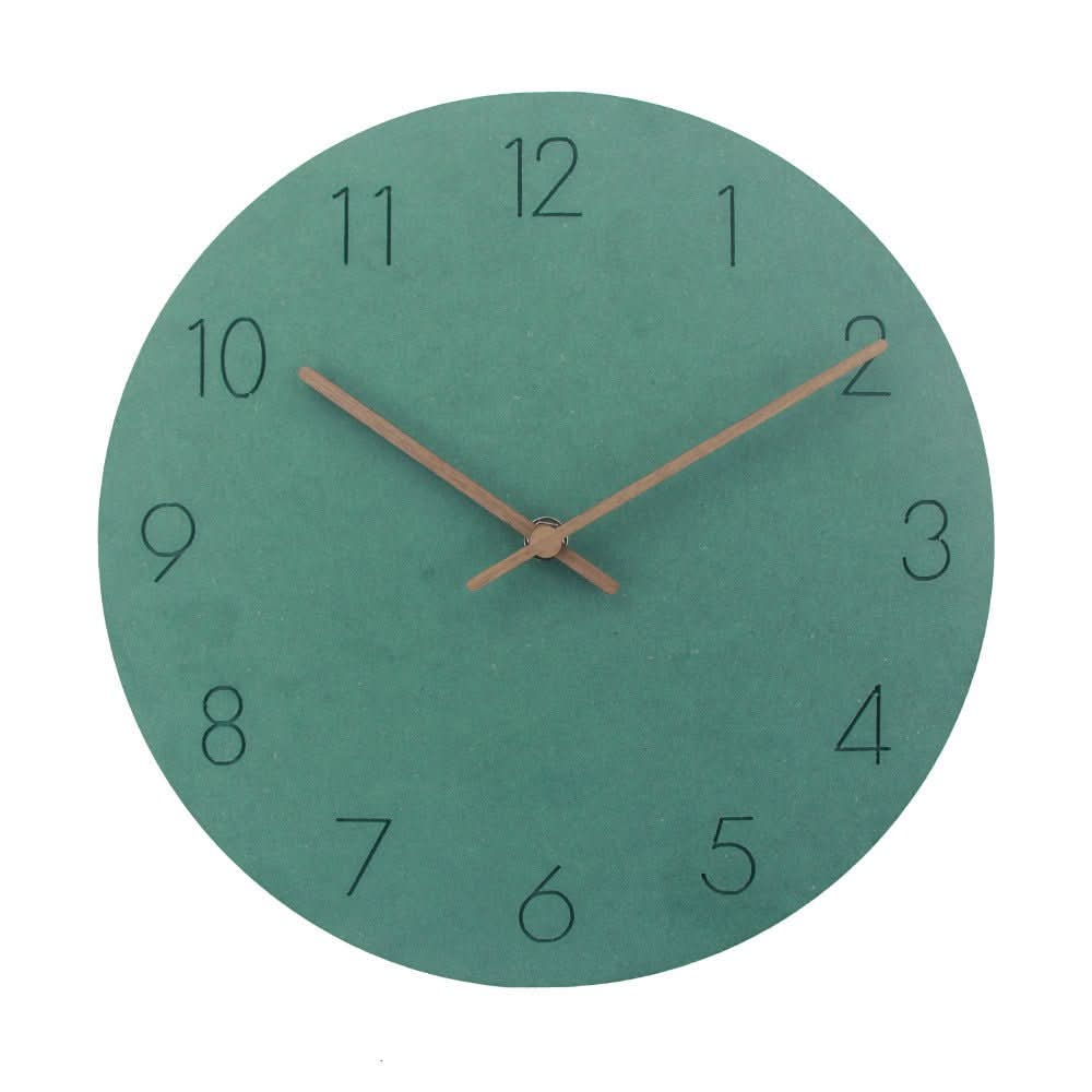 Modern Interior Wall Clock in Natural Wood – Nordic Silent Design - Lamylie