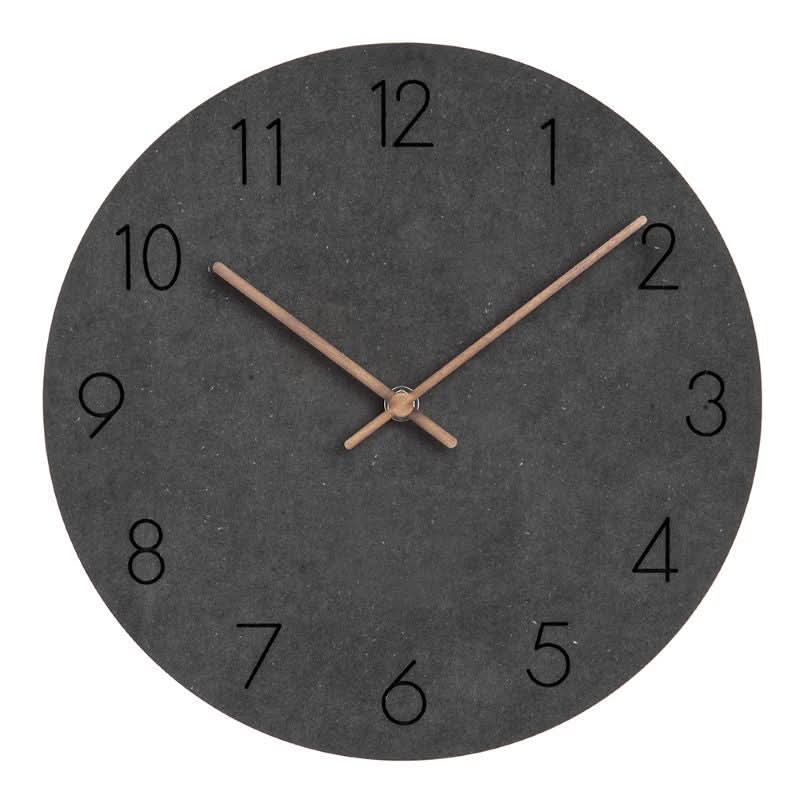 Modern Interior Wall Clock in Natural Wood – Nordic Silent Design - Lamylie