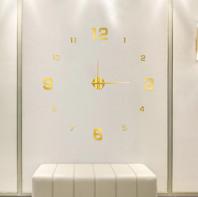 Modern Wall Clock Featuring 3D Raised Numbers Design - Lamylie