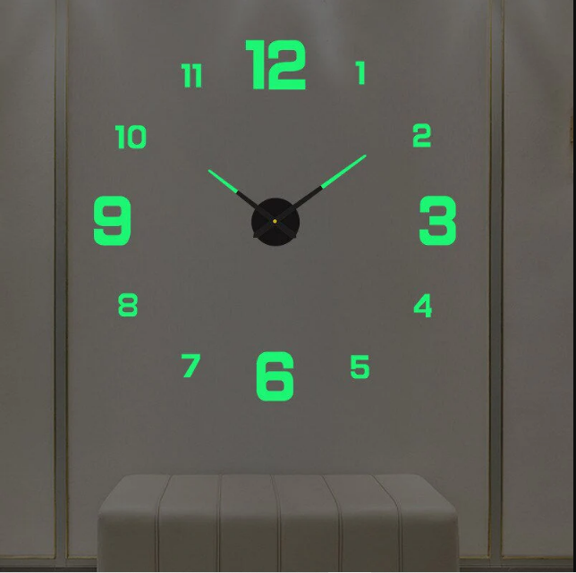 Modern Wall Clock Featuring 3D Raised Numbers Design - Lamylie